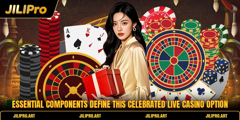 Essential components define this celebrated live casino option