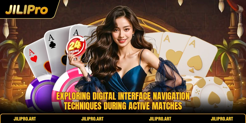 Exploring digital interface navigation techniques during active matches