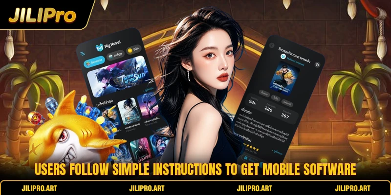Users follow simple instructions to get mobile software